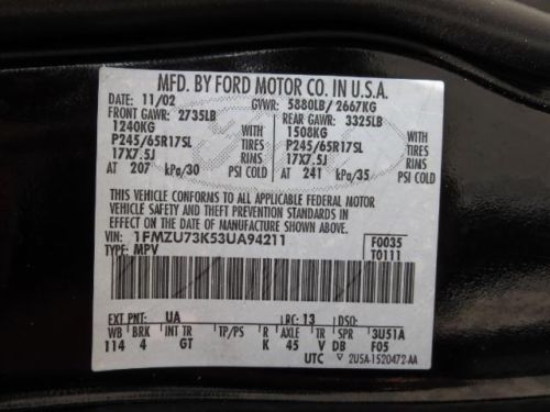 03 Ford Explorer XLT 4WD V6 3rd Row Leather Sunroof 4x4 Clean Carfax, US $7,288.00, image 59