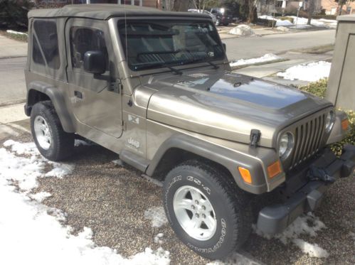 2005 jeep wrangler x sport utility 2-door 4.0l 4x4 58,586 orig miles, pristine