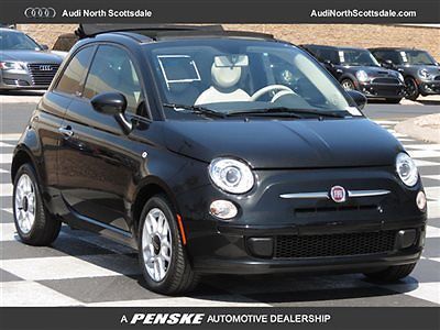 12 fiat 500 convertible  power top no accidents bluetooth financing