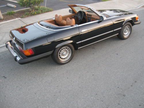 BEAUTIFUL CALIFORNIA 1976 MERCEDES 450SL BLACK ROADSTER GREAT DRIVER, image 3