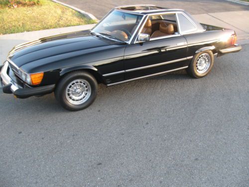BEAUTIFUL CALIFORNIA 1976 MERCEDES 450SL BLACK ROADSTER GREAT DRIVER, image 4