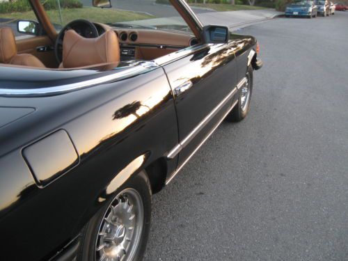 BEAUTIFUL CALIFORNIA 1976 MERCEDES 450SL BLACK ROADSTER GREAT DRIVER, image 5