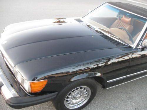 BEAUTIFUL CALIFORNIA 1976 MERCEDES 450SL BLACK ROADSTER GREAT DRIVER, image 10