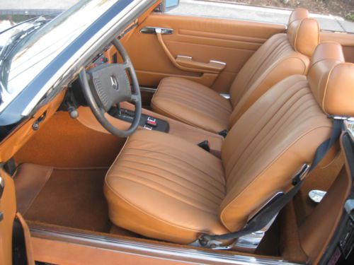 BEAUTIFUL CALIFORNIA 1976 MERCEDES 450SL BLACK ROADSTER GREAT DRIVER, image 16