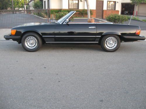 BEAUTIFUL CALIFORNIA 1976 MERCEDES 450SL BLACK ROADSTER GREAT DRIVER, image 23