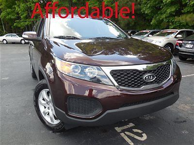 Kia sorento base 4 dr suv manual gasoline 2.4l 4 cyl engine dark cherry