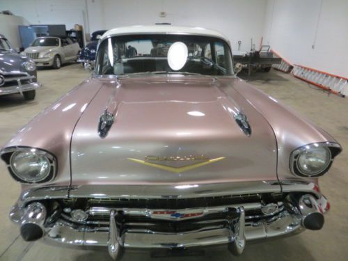 1957 chevrolet bel air two door sedan, beautiful restoration. 283 v8 four barrel