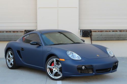 2007 porsche cayman s matte indigo blue 6 speed low miles one owner no reserve