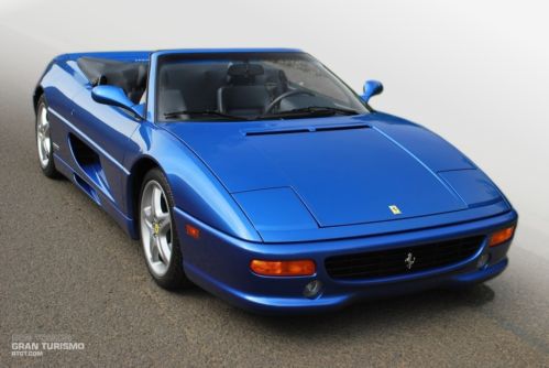 Monaco blue over dark blue leather f355 convertible