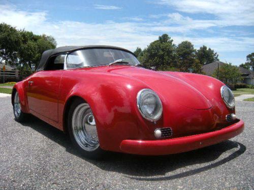 No Reserve! 1955 Porsche Speedster Re-creation, Red on Black, CD 60 Pics & Video, image 2