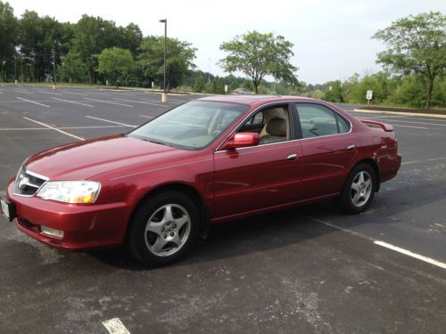 2002 acura tl 4dr red / tan leather, sun roof,great condition