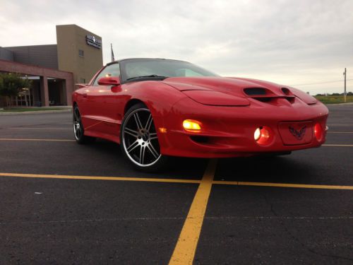 1998 red pontiac trans am coupe formula 5.7 l ls1 2-door exhaust ram air t top