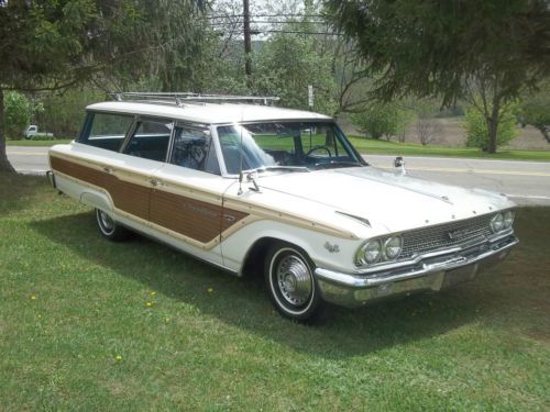 1963 ford galaxie country squire five passenger woody wagon with a big block 390