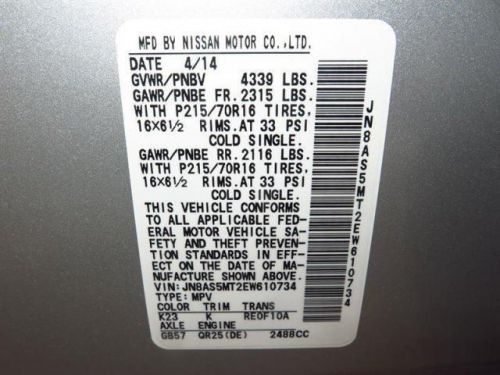 2014 Nissan Rogue Select S, US $19,428.00, image 5