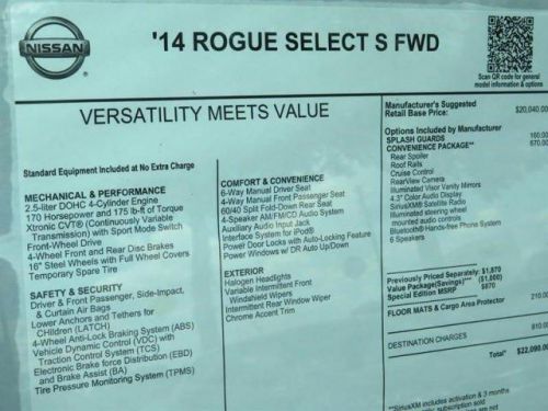 2014 Nissan Rogue Select S, US $19,428.00, image 7