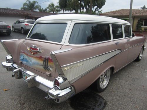 1957 chevrolet bel air wagon restomod fuel injected  motor restored  no reserve