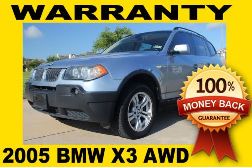 2005 bmw x3 awd,clean tx title,rust free,warranty,navigation