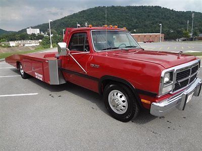 1992 dodge ram 12 valve cummins diesel 5-speed manual dovetail car hauler mopar!