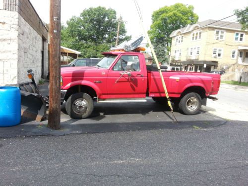 Ford f-350 dually diesel  snow plow and wheel lift  towtruck repo wrecker