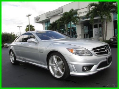 09 iridium silver cl-63 amg 6.2l v8 coupe *keyless go *night vision *low miles
