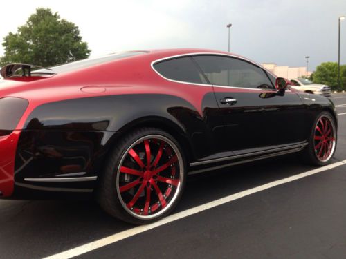 2005 bentley continental gt coupe 6.0l candy paint alligator skin custom wheels!