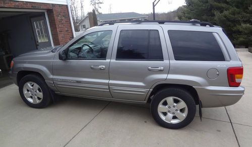 2001 grand cherokee jeep limited silver v8 4x4 suv vehicle car