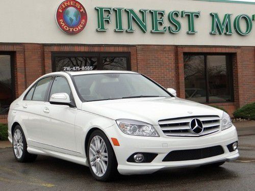 2009 (09) mercedes benz c300 4matic awd white prem pkg one owner warranty