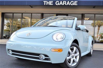 2005 vw new beetle convertible gls turbo leather package 1-owner only 18k  mint!