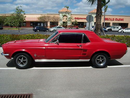 1967 ford mustang candy apple red v8 auto c4 power steering very clean $$l@@k$$