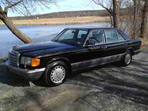 1988 Mercedes Benz 300 SEL S Class Black, image 2