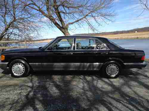 1988 Mercedes Benz 300 SEL S Class Black, image 4