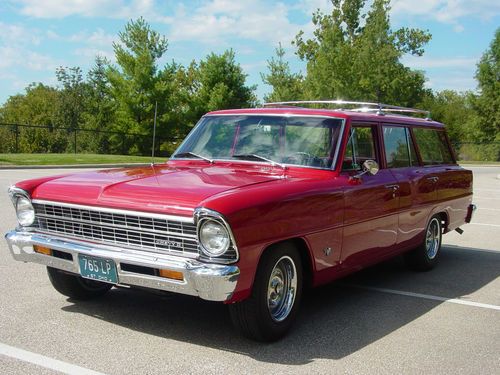 1967 chevy nova wagon, 283, 3-speed on the column, ground up restore-rotisserie