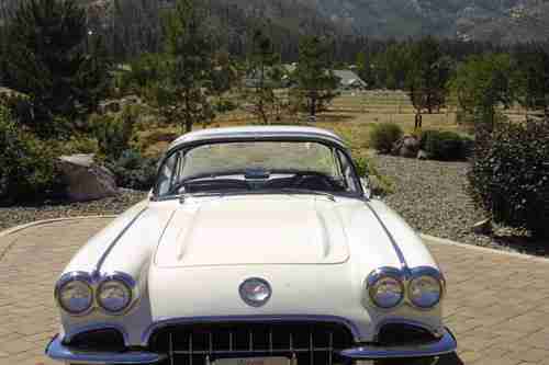1960 corvette, both tops, erwin white / w gray inserts,.zz430, 4 speed, US $64,000.00, image 2