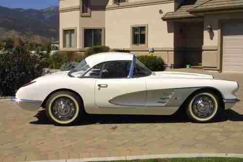1960 corvette, both tops, erwin white / w gray inserts,.zz430, 4 speed, US $64,000.00, image 5