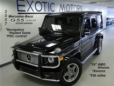 2007 mercedes g55 amg! supercharged blk/blk nav heated-sts pdc xenon 18"amg-whls