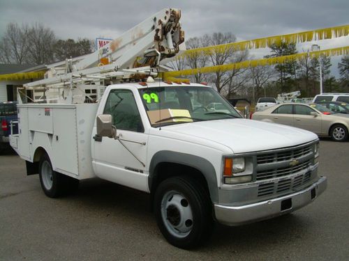 1999 chevy 3500 hd former at&amp;t bucket truck low miles, ready to go!