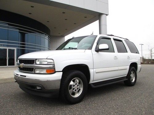 2005 chevrolet tahoe lt 4x4 1 owner dvd white loaded clean