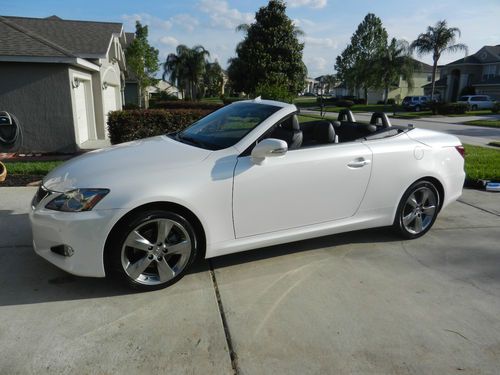 2010 lexus is250c white convertible