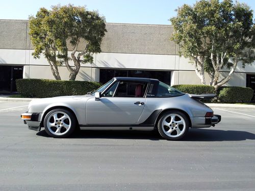 1987 911 carrera - targa - g50 - silver on red - super nice - must see