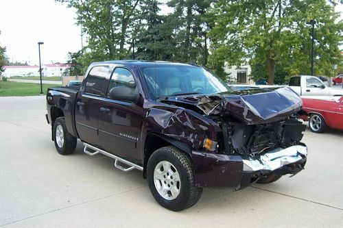 2008 chevrolet silverado lt crew cab 4x4 repairable salvage 64,934 mi loaded