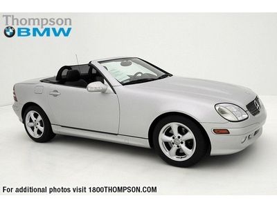 2002 mercedes-benz slk320 3.2l v6 convertible silver / black only 56k miles!