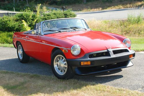 1977 mg mgb mk iv red convertible w/ 4spd + overdrive! - get ready for summer!!!