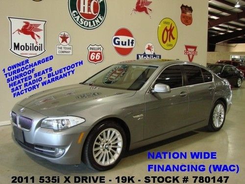 2011 535i xdrive,sunroof,heated leather,bluetooth,18in wheels,19k,we finance!!