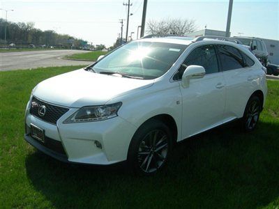 Pre-owned 2013 rx 350 f sport awd, white/black, navigation, blindspot, 8931 mile