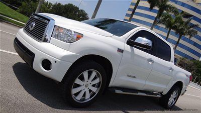 2011 toyota tundra 5.7l v8 crewmax cab limited loaded roll n lock custom wheels