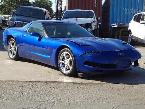 2003 chevrolet corvette coupe damaged rebuilder runs! cooling good low miles!!