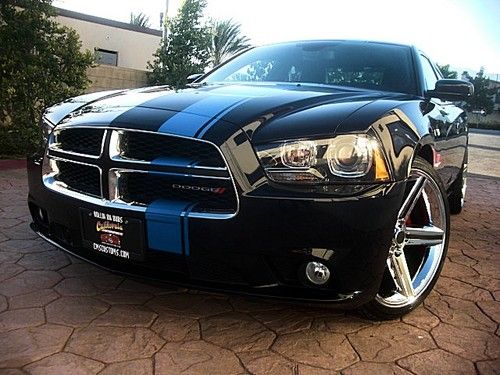 2012 dodge charger r/t max hemi 22" wheels &amp; tires mopar 12 look stripe nav rims