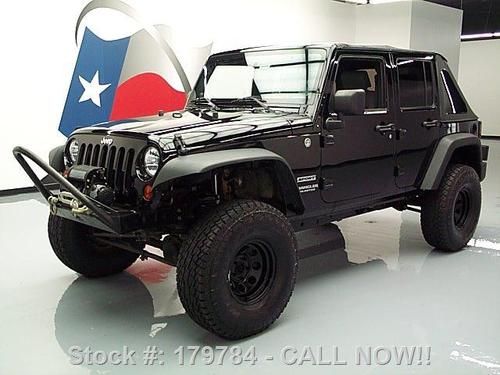 2010 jeep wrangler unltd sport 4x4 lift 4door winch 45k texas direct auto