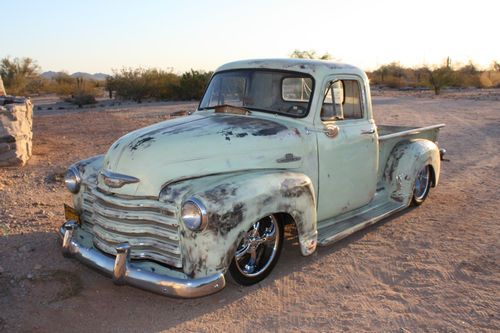 55 chevy shortbed "1st series " w/ 53 grill and fenders 47-55 1st. beautiful