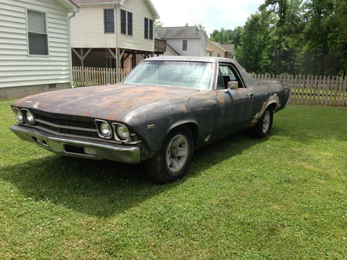 1969 chevrolet el camino base standard cab pickup 2-door 5.7l barn find